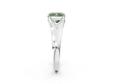 White gold Fancy Green Radiant  Solitaire Diamond Ring with Cathedral Band and Four-Prong Setting_68