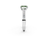 White gold Fancy Green Radiant  Solitaire Diamond Ring with Channel-Set Band and Four-Prong Setting_5
