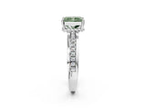 White gold Fancy Green Radiant  Solitaire Diamond Ring with Channel Set Band and Six-Prong Setting_50