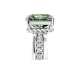 White gold Fancy Green Radiant  Solitaire Diamond Ring with Channel Set Band and Six-Prong Setting_53