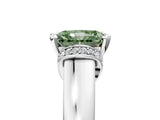 White gold Fancy Green Radiant  Solitaire Diamond Ring with Pave Band and Six-Prong Setting_37