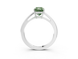 White gold Fancy Green Radiant  Solitaire Diamond Ring with Split Shank and Four-Prong Setting_23