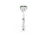 White gold Fancy Green Radiant  Solitaire Diamond Ring with Split Shank and Four-Prong Setting_26