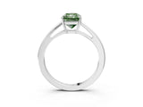 White gold Fancy Green Radiant  Solitaire Diamond Ring with Split Shank and Four-Prong Setting_27