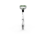 White gold Fancy Green Radiant  Solitaire Diamond Ring with Thin Band and Four-Prong Setting_5