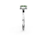 White gold Fancy Green Radiant  Solitaire Engagement Ring with Cathedral Band and Four-Prong Setting_23