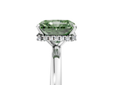 White gold Fancy Green Radiant  Solitaire Engagement Ring with Cathedral Band and Four-Prong Setting_26