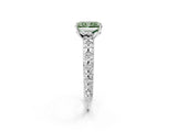 White gold Fancy Green Radiant  Solitaire Floral Milgrain Engagement Ring_33