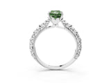 White gold Fancy Green Radiant  Solitaire Floral Milgrain Engagement Ring_34