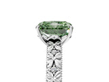 White gold Fancy Green Radiant  Solitaire Floral Milgrain Engagement Ring_36