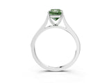 White gold Fancy Green Radiant  Solitaire Heart Prong Engagement Ring with Tapered Band_58