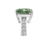 White gold Fancy Green Radiant  Solitaire Pavé Band Prong Setting Ring_25