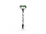 White gold Fancy Green Radiant  Solitaire Pavé Diamond Engagement Ring with Four-Prong Setting_41