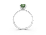 White gold Fancy Green Radiant  Solitaire Pavé Diamond Engagement Ring with Four-Prong Setting_42