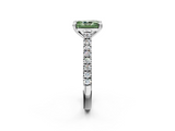White gold Fancy Green Radiant  Solitaire Pave Diamond Engagement Ring with Prong Setting_22
