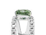 White gold Fancy Green Radiant  Solitaire Split Shank Pave Diamond Ring_54
