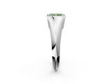 White gold Fancy Green Radiant  Solitaire Tension Set Diamond Ring_22