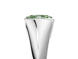 White gold Fancy Green Radiant  Solitaire Tension Set Diamond Ring_25