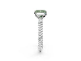 White gold Fancy Green Radiant  Solitaire Twisted Band Prong Set Engagement Ring_63