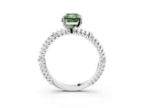 White gold Fancy Green Radiant  Solitaire Twisted Band Prong Set Engagement Ring_64