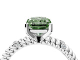 White gold Fancy Green Radiant  Solitaire Twisted Band Prong Set Engagement Ring_65