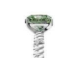 White gold Fancy Green Radiant  Solitaire Twisted Band Prong Set Engagement Ring_66