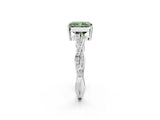 White gold Fancy Green Radiant  Solitaire Twisted Pave Diamond Ring with Four-Prong Setting_14