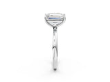 White gold Fancy Green Radiant  and Emerald Cut Toi Moi Ring with Prong Setting_48