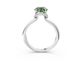White gold Fancy Green Round  Brilliant Solitaire Engagement Ring with Six-Prong Setting and Classic Band_23