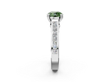 White gold Fancy Green Round  Cut Channel Set Solitaire Engagement Ring with Prong Setting_22