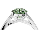 White gold Fancy Green Round Cut Cut Pave Split Shank Engagement Ring with Four-Prong Setting_16