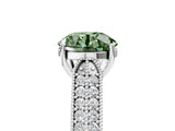 White gold Fancy Green Round Cut Cut Pave Split Shank Engagement Ring with Four-Prong Setting_17