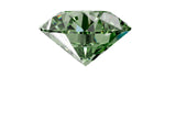 White gold Fancy Green Round  Cut Diamond Ring with Baguette Side Stones, Channel Set Band, and Four-Prong Setting_16