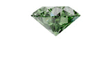 White gold Fancy Green Round  Cut Diamond Ring with Baguette Side Stones, Channel Set Band, and Four-Prong Setting_17