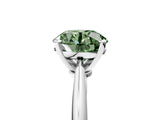 White gold Fancy Green Round Cut Diamond Solitaire Engagement Ring with Classic Band and Four-Prong Setting_17