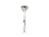 White gold Fancy Green Round Cut Solitaire Diamond Ring with Six-Prong Setting and Classic Band_28