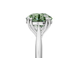 White gold Fancy Green Round Cut Solitaire Diamond Ring with Six-Prong Setting and Classic Band_43