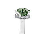 White gold Fancy Green Round  Cut Solitaire Engagement Ring with Four-Prong Setting on a Classic Band_41