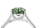 White gold Fancy Green Round Cut Solitaire Engagement Ring with Tapered Band and Four-Prong Setting_31