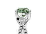 White gold Fancy Green Round Cut Solitaire Twist Pave Diamond Engagement Ring with Prong Setting_17