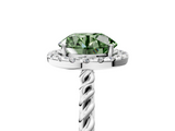 White gold Fancy Green Round  Halo Twisted Band Four-Prong Diamond Ring_25