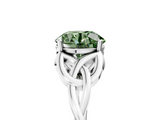 White gold Fancy Green Round  Solitaire Celtic Knot Engagement Ring with Four-Prong Setting_47