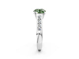 White gold Fancy Green Round  Solitaire Channel-Set Diamond Engagement Ring with Four-Prong Setting_52