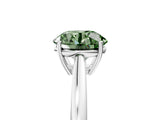 White gold Fancy Green Round  Solitaire Diamond Ring with Split Shank and Four-Prong Setting_29