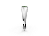 White gold Fancy Green Round  Solitaire Tension Set Diamond Ring_22
