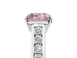 White gold Fancy Pink Asscher  Brilliant Channel-Set Solitaire Ring with Four-Prong Setting_59