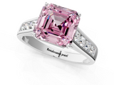 White gold Fancy Pink Asscher  Brilliant Channel-Set Solitaire Ring with Four-Prong Setting_60