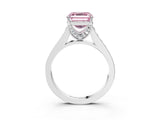 White gold Fancy Pink Asscher  Brilliant Cut Diamond Engagement Ring with Pavé Band and Four-Prong Setting_82