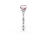 White gold Fancy Pink Asscher  Brilliant Pavé Band Solitaire with Four-Prong Setting_53