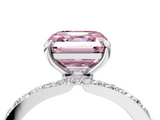 White gold Fancy Pink Asscher  Brilliant Pavé Band Solitaire with Four-Prong Setting_55